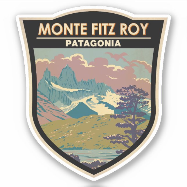 Monte Fitz Roy Patagonia Travel Art Vintage (Front)