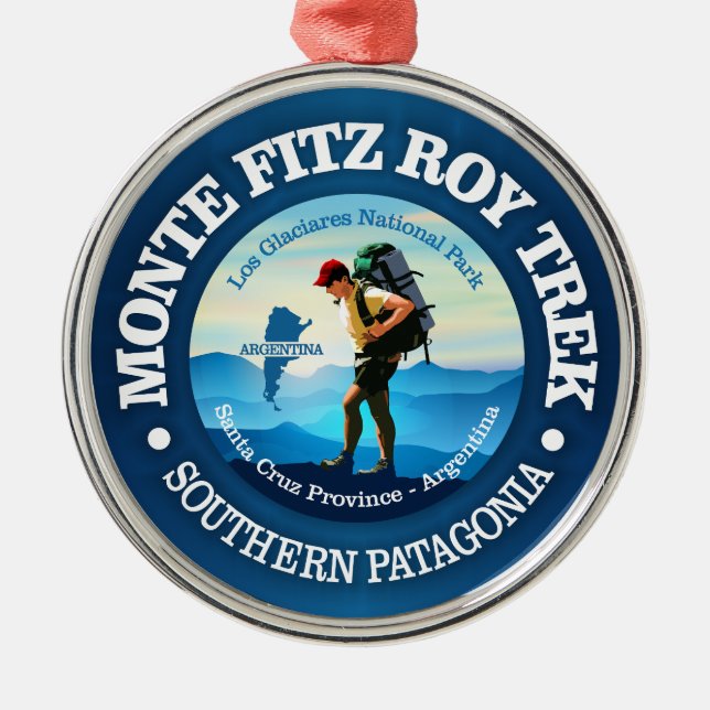 Monte Fitz Roy Trek (C) Metal Ornament (Front)