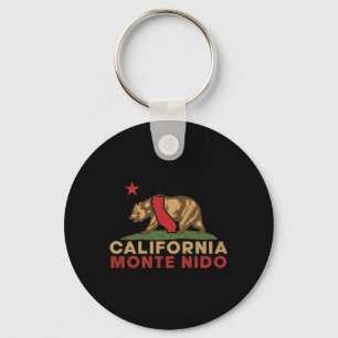 Monte Nido California Vintage Bear Retro State Keychain