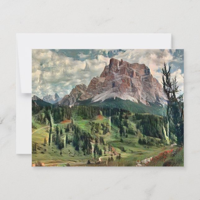 Monte Pelmo Painting Postcard (Front)