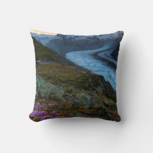 Monte Rosa Glacier Switzerland Throw Pillow
