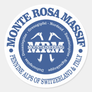 Monte Rosa Massif Classic Round Sticker