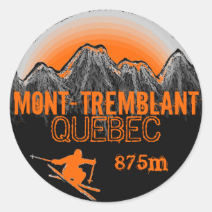 Monte Tremblant Québec oranges autocollants
