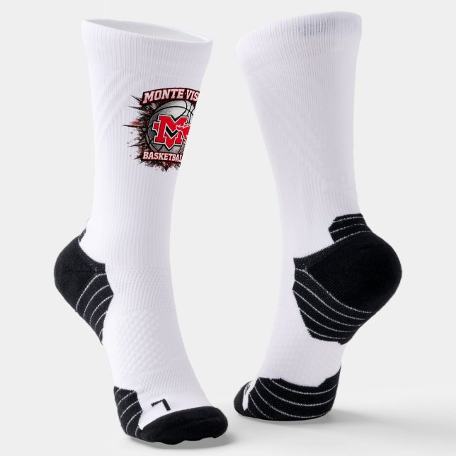 Monte Vista Basketbal Socks (Angled)
