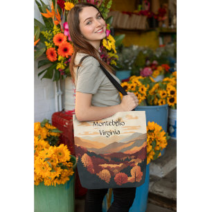 Montebello VA Blue Ridge Mountains Custom Fall Tote Bag