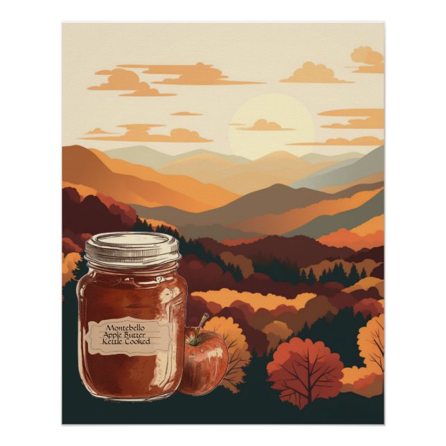 Montebello, Virginia Apple Butter customizable Poster (Front)