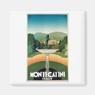 Montecatini Italy Vintage Travel Magnet