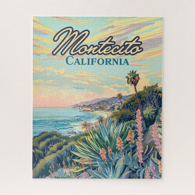 Montecito California Santa Barbara Coastline Jigsaw Puzzle (Vertical)
