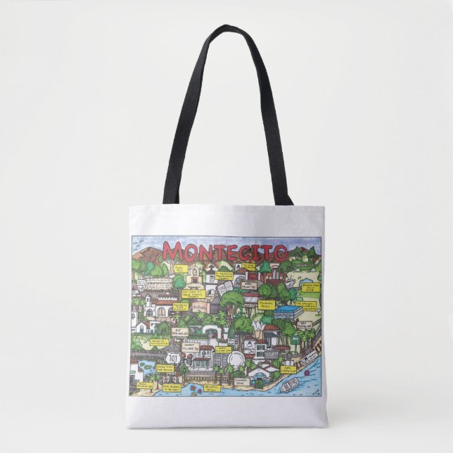 Montecito Map Tote Bag (Front)