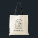 Montecito Wedding Weekend Destination Tote Bag<br><div class="desc">Welcome your Montecito wedding guests with these custom wedding welcome bags! Embrace the sunny spirit with this classic tote featuring a palm tree and ocean line sketch design. Customize it with the name and location of your wedding. Give your guests a stylish gift to be used long after the festivities...</div>
