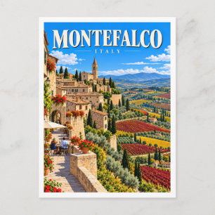 Montefalco Medieval Village Italy Souvenir Postcard
