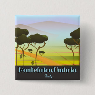 Montefalco, Umbria italy travel poster 2 Inch Square Button