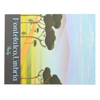 Montefalco, Umbria italy travel poster Notepad