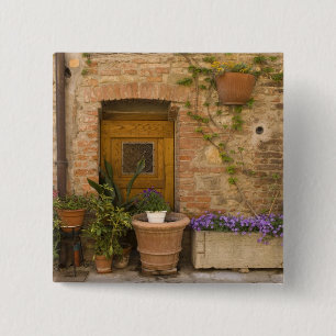 Montefollonico, Val d'Orcia, Siena province, 2 Inch Square Button