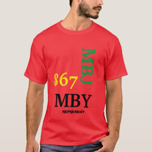 MONTEGO BAY JAMAICA 876 MBJ BLACK GOLD GREEN T-Shirt