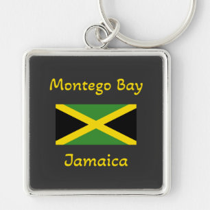 Montego Bay Jamaica – Jamaican Flag  Keychain