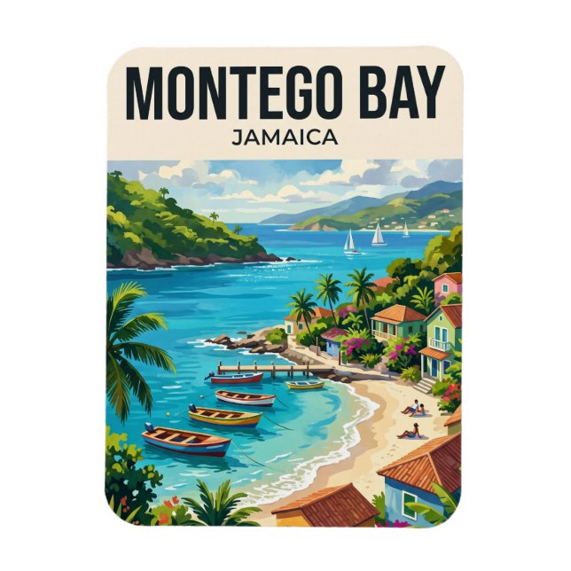 Montego Bay Jamaica Magnet (Vertical)