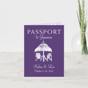 Montego Bay Jamaica Passport Birthday Trip Present Invitation