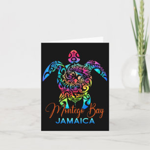 Montego Bay Jamaica Sea Turtle Family Vacation Sum Card