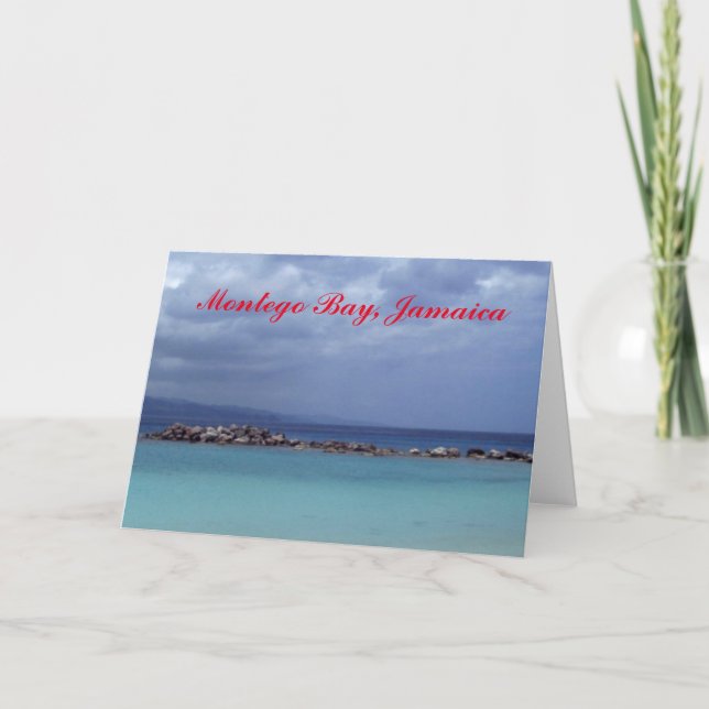 MONTEGO BAY JAMAICA SHADES OF BLUE CARD (Front)