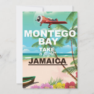 Montego Bay Jamaica vintage travel poster
