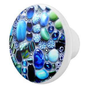 Montego Blues Mosaic Ceramic Knob
