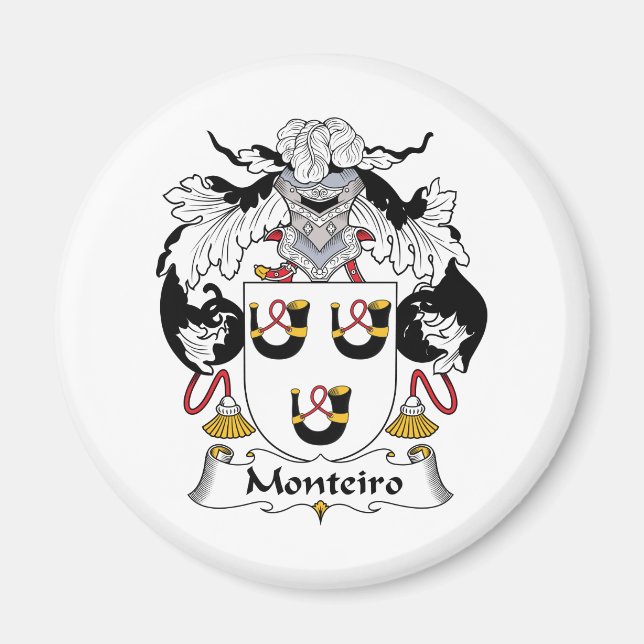 Monteiro Family Crest Magnet (Front)