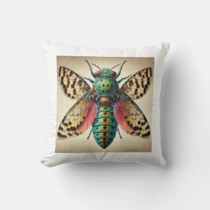 Monteithius Insect 060924IREF238 - Watercolor Throw Pillow