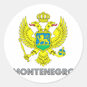 Montenegrin Emblem Classic Round Sticker
