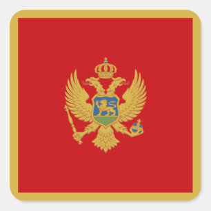 Montenegrin Flag Square Sticker