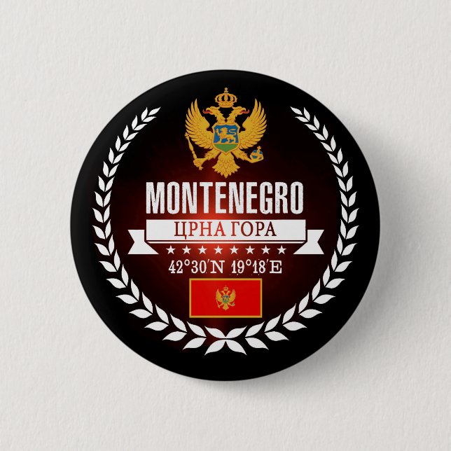Montenegro 2 Inch Round Button (Front)