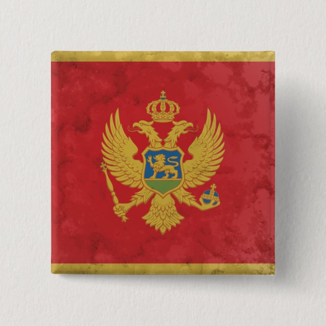 Montenegro 2 Inch Square Button (Front)