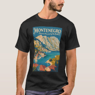 Montenegro Balkans Illustration Travel Art Vintage T-Shirt