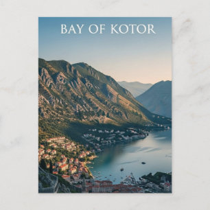 Montenegro Bay of Kotor Travel Postcard