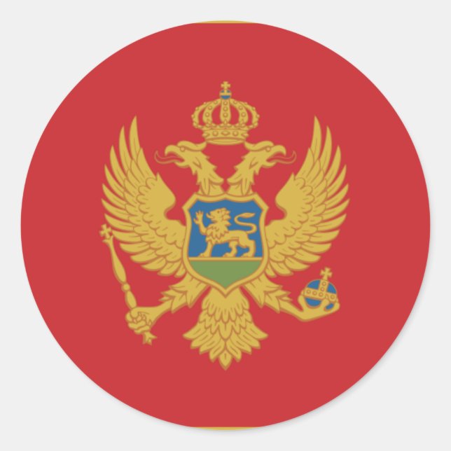 montenegro classic round sticker (Front)