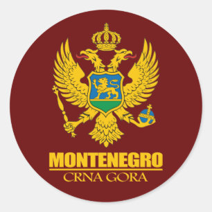 Montenegro COA Classic Round Sticker