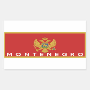 montenegro country flag symbol name text sticker