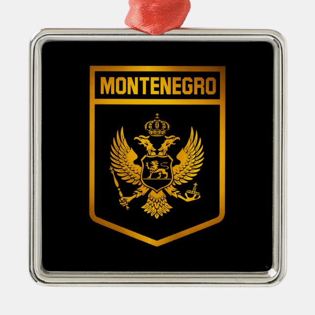 Montenegro Emblem Metal Ornament (Front)