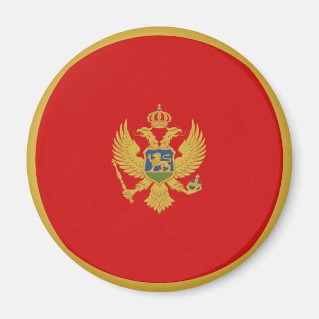 Montenegro Fisheye Flag Magnet (Front)