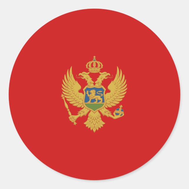 Montenegro Fisheye Flag Sticker (Front)