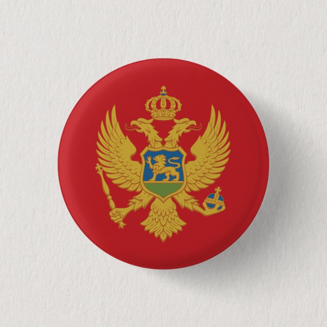 Montenegro Flag 1 Inch Round Button (Front)