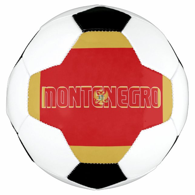 Montenegro Flag Adorable Patriotic Soccer Ball (Front)