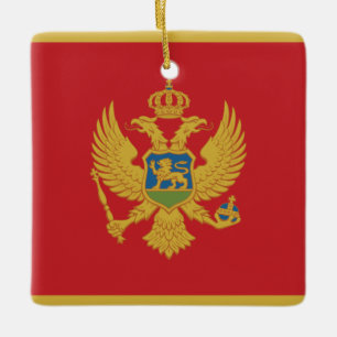 Montenegro Flag Ceramic Ornament
