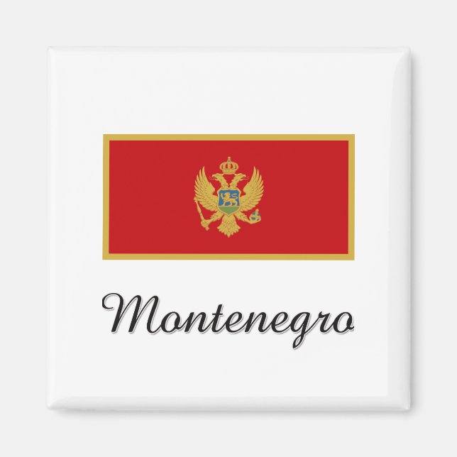 Montenegro Flag Design Magnet (Front)