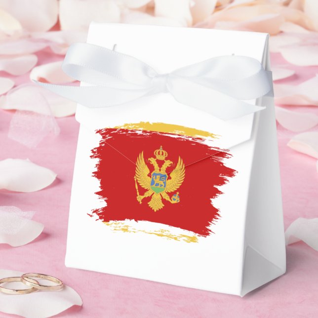 Montenegro flag favor box (Wedding)