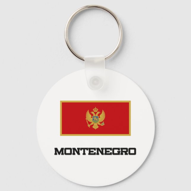 Montenegro Flag Keychain (Front)