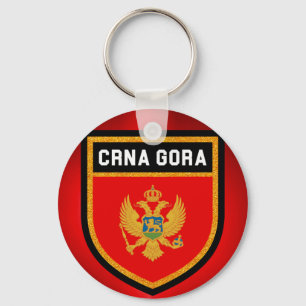 Montenegro Flag Keychain