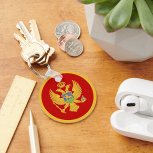 Montenegro flag keychain