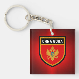 Montenegro Flag Keychain