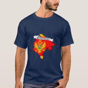 Montenegro flag map T-Shirt